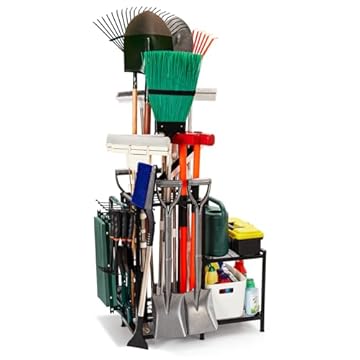 best garden tool organizers with adjustable height shelves