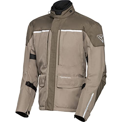 Pharao Cedar WP Textiljacke für Motorrad – Wetterschutz – Reflektierend braun M
