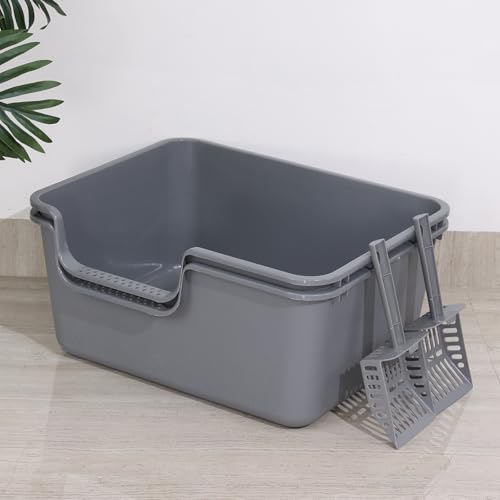 2 areneros para gato abiertos con lados altos 19.49 x 15.31 x 8.54 pulgadas miniatura 4