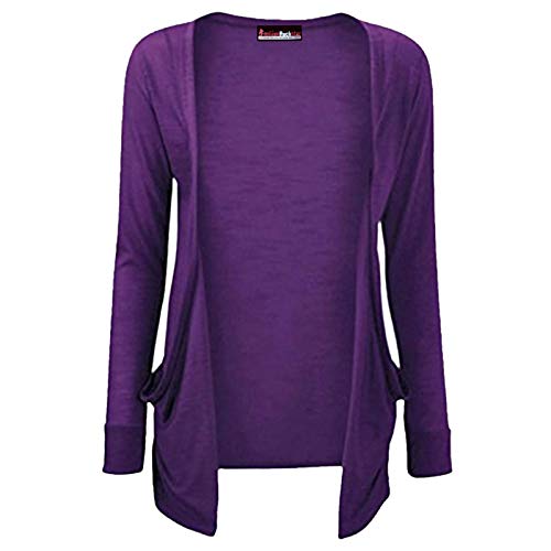 Girls Boyfriend Cardigan Plain Long Sleeve Fashion Open Top Age 5-14 Years