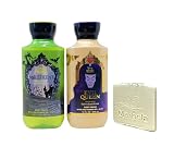 Bath & Body Works Disney Villains Collection - 2 Pack Body Wash - Maleficent and Evil Queen with a Natural Oats Sample Soap
