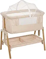 Berço Co-Leito Colin Pérola Portátil, 7 Alturas Ajustáveis, Cesto Amplo, Antirrefluxo, para Bebês de 0 a 6 Meses até 9 kg – Galzerano