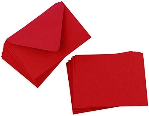 Cards with Envelopes, Fuchsia Matt, A2 Flat, 25 Pack