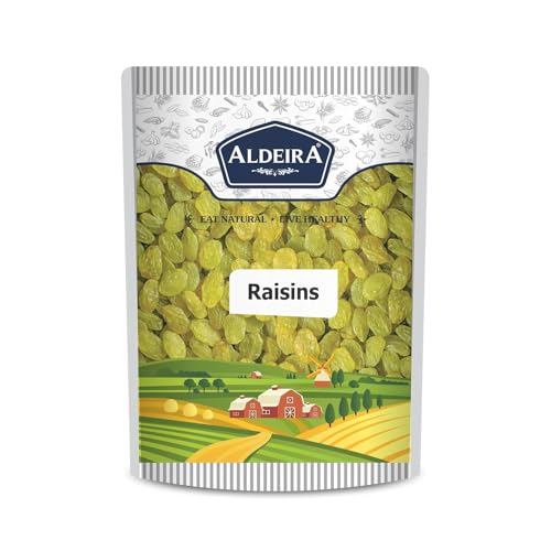 Image of ALDEIRA Premium Seedless Green Raisins 400g | Natural Kishmish | High Fiber Dry Fruits | Rich in Antioxidants & Vitamins | Healthy Snack for Daily Use