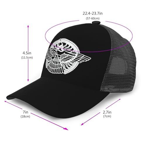 Assyrian Symbol Mesh Baseball Cap - Classic Adjustable Peaked Cap, Trucker Hat for Men and Women3