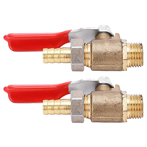 ERYUE Válvula de Bola Accesorios Duraderos para Compresor de Aire con Resistencia Silicona Multicapa para Manija Válvula Bola Acero Inoxidable 1/4, Apto Tamaño Rosca Tubería