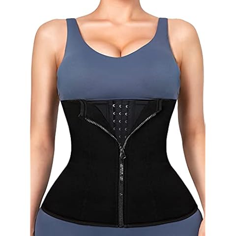 Waist Trainer Corset Women Workout Trimmer Sweat Sports Girdle Belt Body Shaper (Black,M) Cover