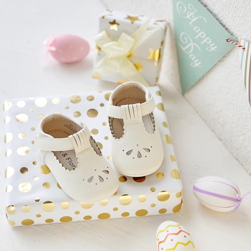 image for Felix & Flora Soft Sole Ivory White Baby Dress Shoes - Infant Baby Wal