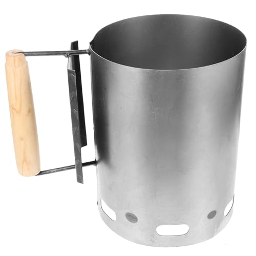 Happyyami Barril De Portátil Cubo De Hierro para Parrilla Encendedor De Fuego para Camping Al Aire para Encender Barbacoas y Chimeneas Mediano Material Resistente