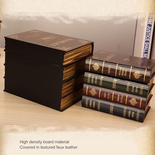 Caixa De Livro Decorativa, Caixa De Armazenamento De Livro Falso Vintage Estilo Europeu Em Forma De
