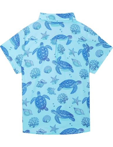 Image of Boys Hawaiian Shirt Kids Button Down Aloha Beach Hawaii Tops 5-14Y