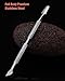 BEZOX Cuticle Pusher - Stainless Steel Cuticle Stick & UV Gel Nail Polish Remover Tool - Professional Double-Ended Cuticle Trimmer Manicure Tool for Healthy and Beautiful Nails