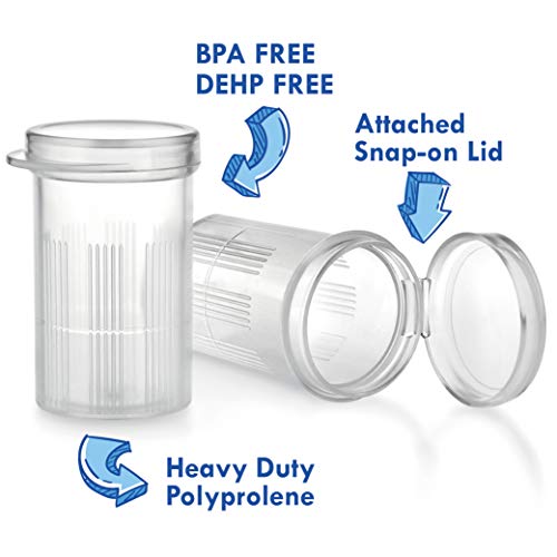Image of Maymom Water Tight Sample Vials, Bottle, Cup, for Small Parts, Beads; Air Tight; Prescription Bottle, Rx Vial (24 mL)