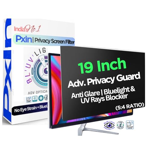 Image of Pxin 19 Inch (5:4) Laptop Privacy Filter | No Eye Strain | Anti Glare & Blue Light UV, Anti Scratch, No Dry Eyes