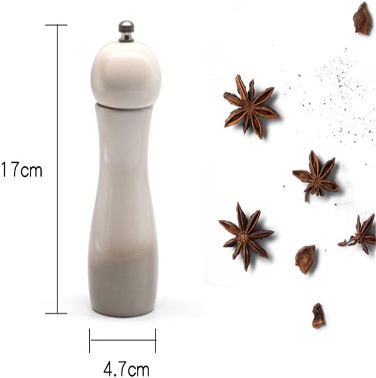 6 inch pepper grinder &salt manual wood body with adjustable mill seasoning bottle barbecue tools