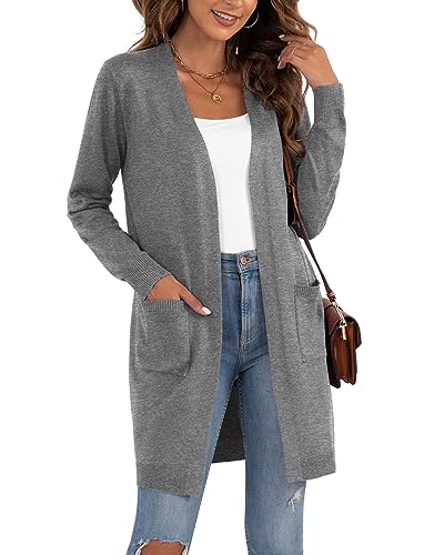 Image of VIISHOW Women's Classic Cardigans Long Sleeve Open Front Casual Knit Cardigan Sweaters Coat Soft Outwear