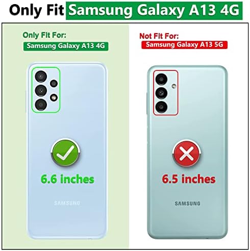Pilaru Compatible with Galaxy A13 4G Case with Screen Protector Clear Liquid Glitter Soft TPU Bumper Cover Transparent Girly Protective Phone Case for Samsung Galaxy A13 4G,Teal/Purple