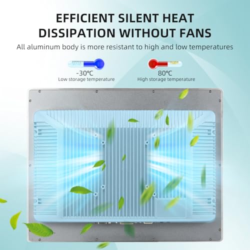 Image of 10.4 inch Aluminum Flat Embedded Industrial Touch Screen Monitor,HDMI /VGA /DVI Interface, Capacitive Touch Screen Monitor 10 Points Touch, IP65 Waterproof 800 x 600 @ 60Hz
