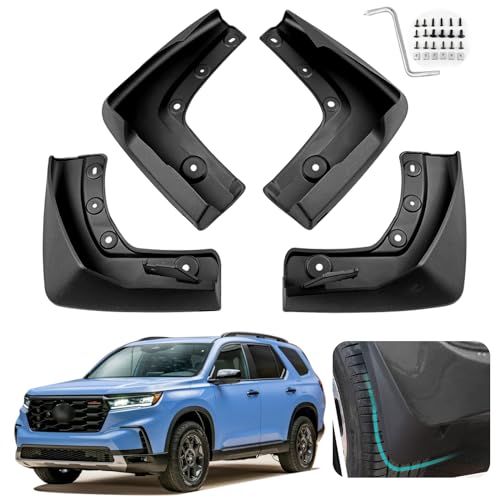 Image of Custom Fit for Mud Flaps 2023 2024 2025 Honda Pilot Mud Splash Guard Front and Rear 4-PC Set