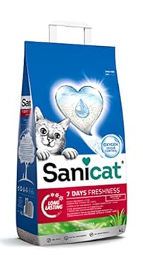 Sanicat - Lettiera per gatti Classic con Aloe Vera | Controlla gli odori per 7 giorni | Assorbimento rapido | per l'igiene del tuo gatto | Formato 4 L