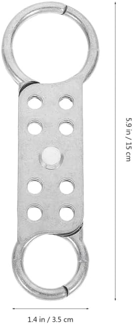 Aluminum Lockout Hasps, 8 Hole, 2 Pack | Group LOTO Hasps, Eight Padlock Positions, Organizes Multi-User Isolation, for Maintenance Workflows