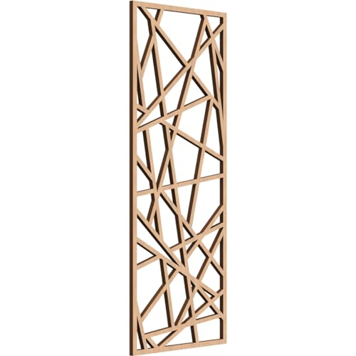 Image of Conway Decorative Pierced Fretwork Wood Wall Panels, 13 3 /8 inchW x 34 3 /8 inchH x 3 /8 inchT, Hickory