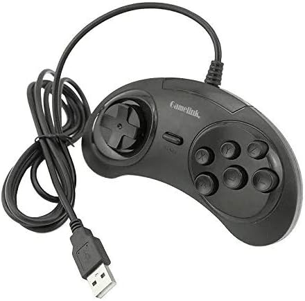 Childhood Gamelink 2PCS USB Classic Controller Game Pad for Genesis PC MAC Black