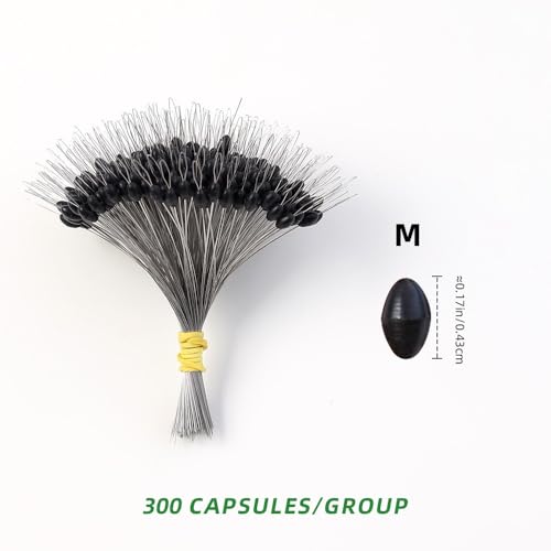 900 piezas topes ovales de silicón para pesca S/M/L miniatura 4