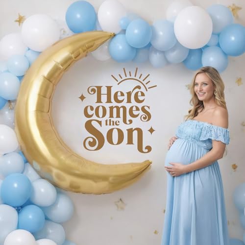 Here Comes The Son Baby Shower Party Decal Sign miniatura 5