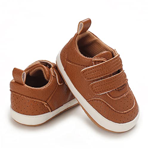 Ihpcare Baby Shoes Boys Girls Sneaker Breathable Infant Shoes Non-Slip First Walking Shoes Rubber Sole Baby Sneakers, 05 Brown,12-18 Months Toddler #TOP2