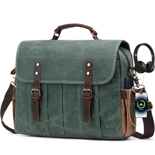 BOVIP Vintage Leather Messenger Bag