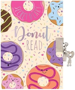 A6 Undated Girls Top Secret Diary with Lock and Key (Donut)