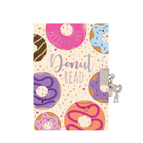 Agenda A6 non daté pour filles avec serrure et clé (donut) Cover