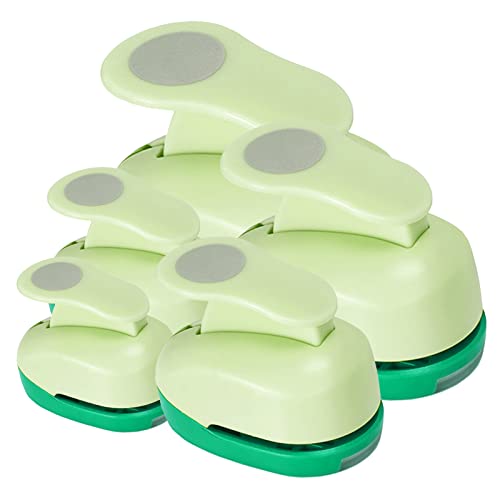 Circle Punch Paper Hole Punch - 5Pcs Round Paper Punches, Handmade Scrapbook Puncher For Paper Craft, Hole Punches For Cardstock,Gift Wrapping,Greeting Cards (2In/1.5In/1In/0.6In/0.3In) #TOP8