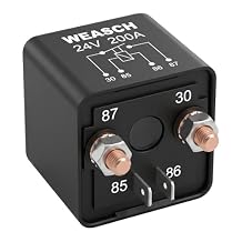 24V 200A Continuous Duty Relay, 4-Pin SPST Automotive Relay, High Power Split Charge Relay for RV Truck Marine Golf Cart Boat