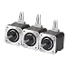 STEPPERONLINE 3PCS Nema 17 Stepper Motor 1.5A 12V 45Ncm (63.74oz.in) 4-Lead 39mm Body W/ 1m Cable and Connector for DIY CNC/ 3D Printer/Extruder