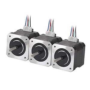STEPPERONLINE 3PCS Nema 17 Schrittmotor 45Ncm1.5A 12V 39mm 4-Draht 1.8 Deg Stepper Motor mit 1M Draht für 3D Drucker