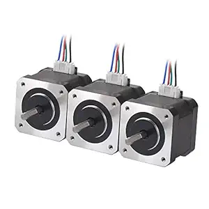 STEPPERONLINE 3 PCS Nema 17 Bipolar 63.74oz.in 1.5A 42x39mm 4 Leads w/ 1m Pin Connector for CNC XYZ 3D Printer Extruder