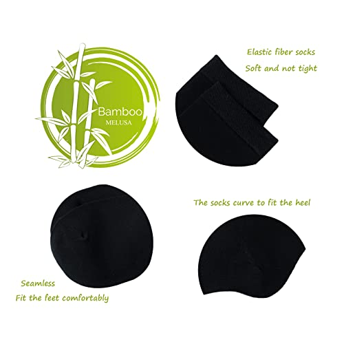 MELUSA 5 Pairs Bamboo Viscose Ankle Socks for Women, Soft Lightweight Breathable Seamless Toe Socks2