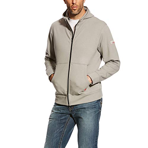 Image of Ariat Men's Rebar Full Zip Hoodie Outerwear, -navy, LT