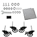 munirater Hard Top Storage Cart Transporter Hard Top Storage Replacement for 63-20 R129 W113 SL600 SL320 500SL 450SL TC107 9007900200 w/Wheels and Cover
