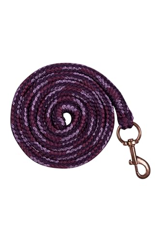 Cabestro HKM Alva Lila 140 cm para asegurar caballos medianos durante el herrado y cepillado