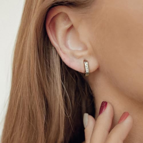 Boucles cerceau diamant argent pour briller au quotidien