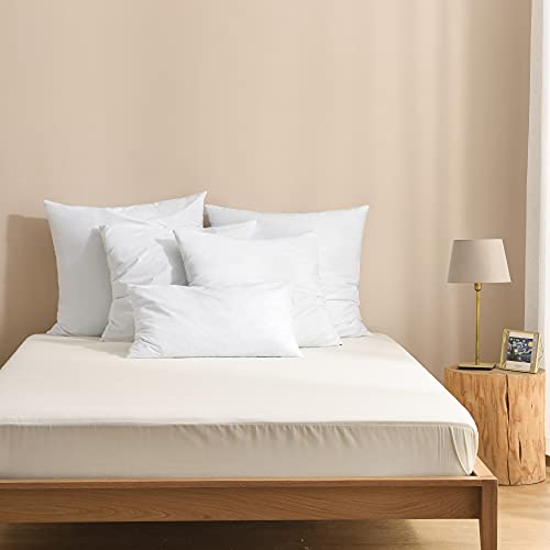 Basic Home 12X20 Pillow Inserts-Shredded Memory Foam Fill-High Density Throw Pillow Inserts With Long Support-Home Couch Hotel Collection-Cotton Fabric-2 Pack #TOP5