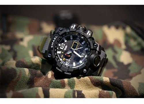 SMAEL Digital Sports 1545 Preto Relógios Militares Eletrônico À Prova D 'Água Casual LED Cronômetro