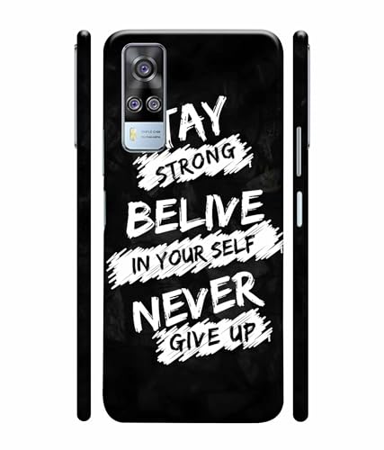 Image of Stay Strong Motivation Quotes Printed Hard Back Case Cover & Compatible for Vivo Y51 / Vivo Y31 / Vivo Y51A (Multicolor) - D1810