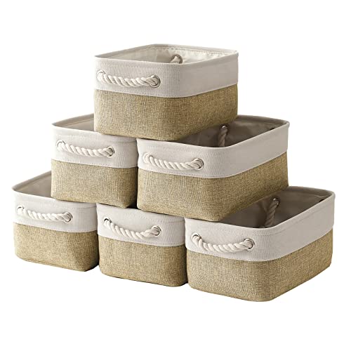 TheWarmHome 6-pack Collapsible Fabric Storage Bins (12x8x5.2 inch)