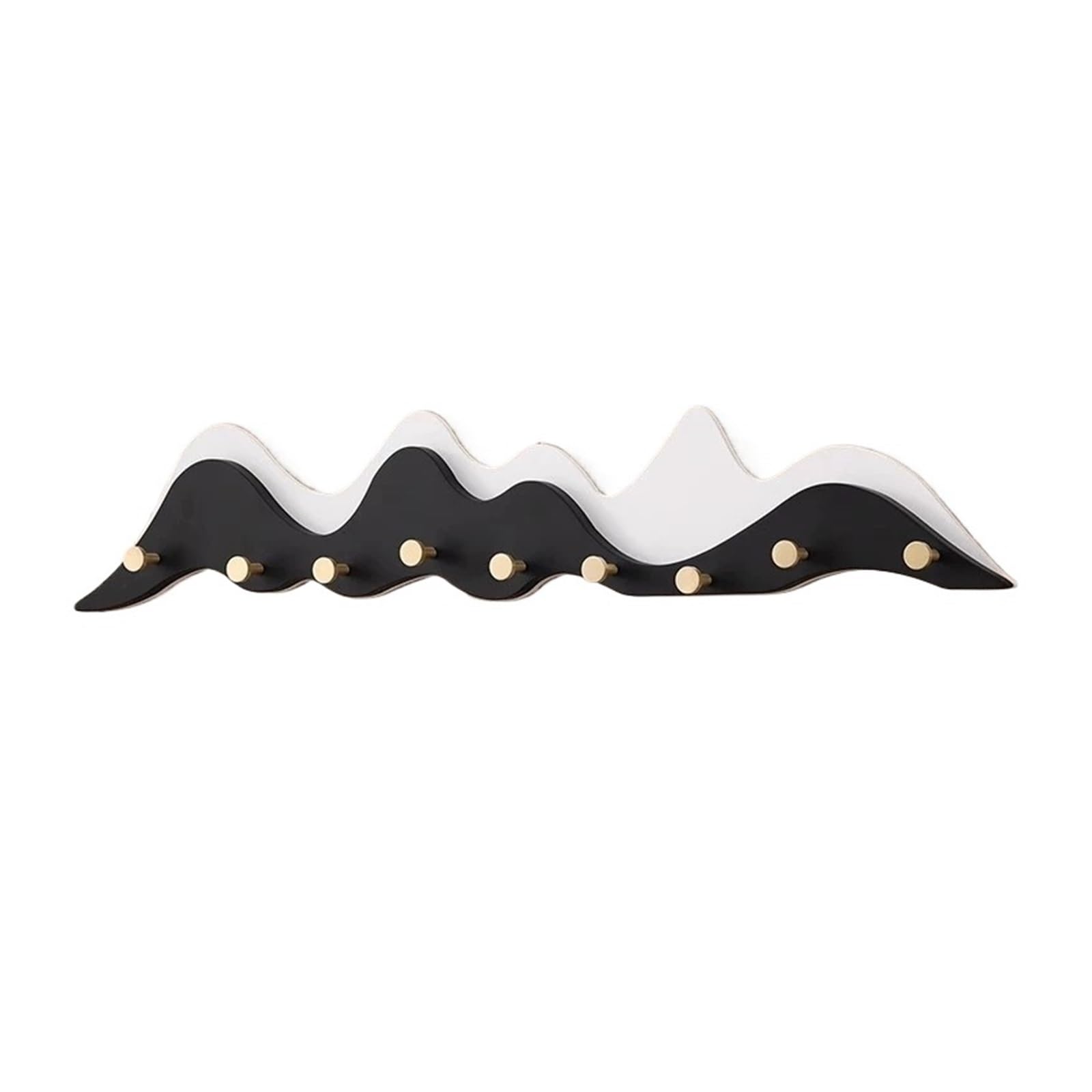 Zthyshoz Black Coat Hooks And White Hills Wall-Mounted Coat Rack: A Creative Wall-Mounted Hook For Hanging Clothes And Hats(,Medium)