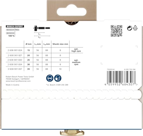 Bosch 5x Coffret de forets à bois Forstner EXPERT pour Bois résineux Bois dur Ø 15 35 mm Professional Accessoire Perceuse - vue 5