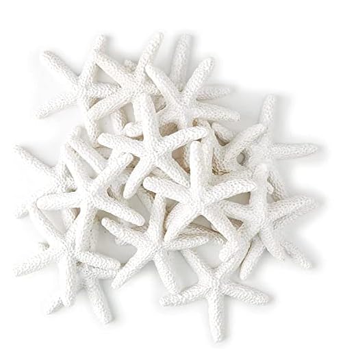 SUBANG 20 Pieces Starfish 2.3 Inch White Resin Sea Star Fake Starfish for Wedding Decor Beach Theme Party, Home Decorations,DIY Crafts, Fish Tank